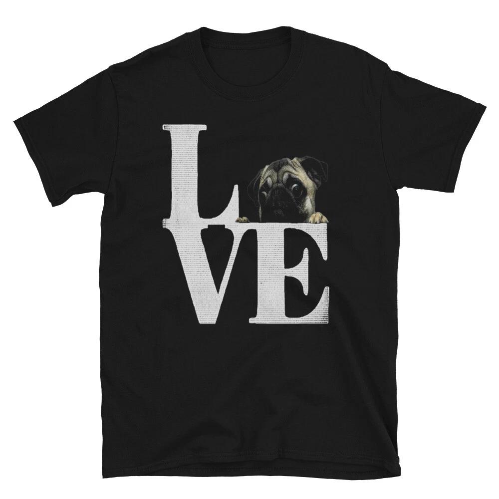 PUG LOVE PUG DOG Animal Funny Animal Shirt 2XL