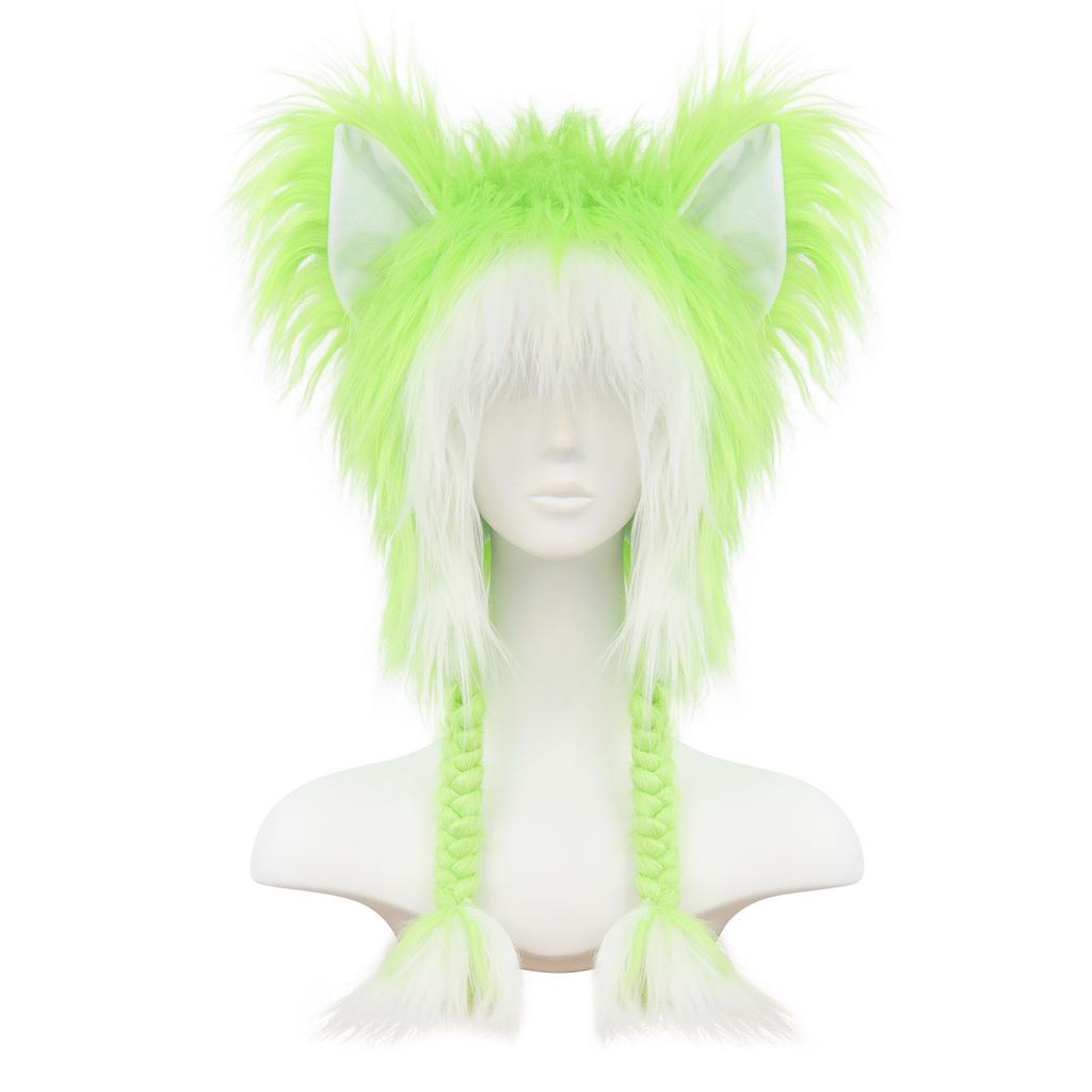 Plush fursuit niche two-dimensional cat ears and animal ears anime subculture unisex fried hair y2k headgear hat