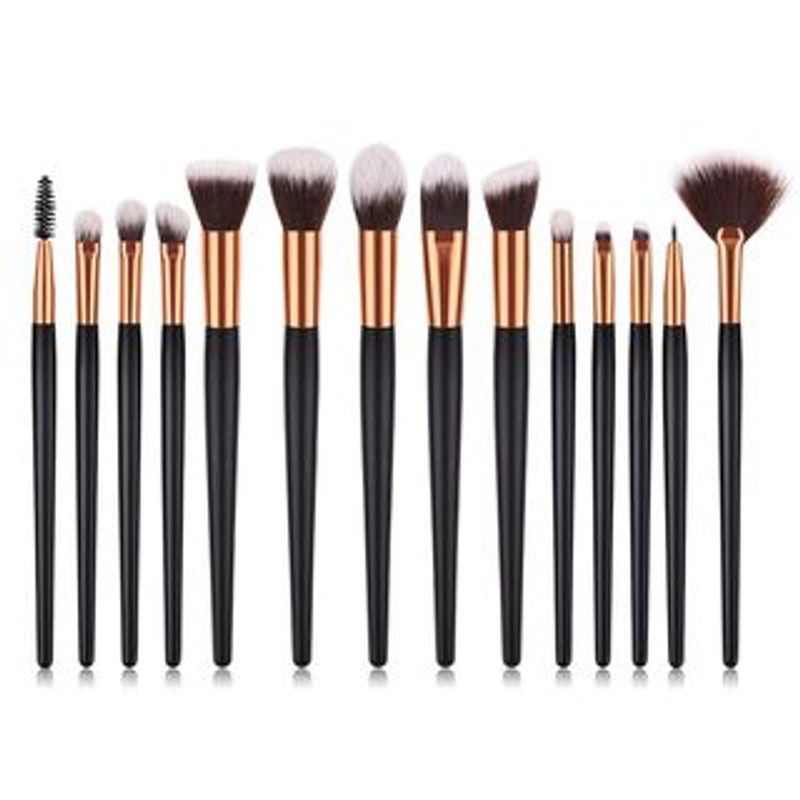 

Stroke of Beauty - Set of 14: Makeup Brush with Wooden Handle T-14-001