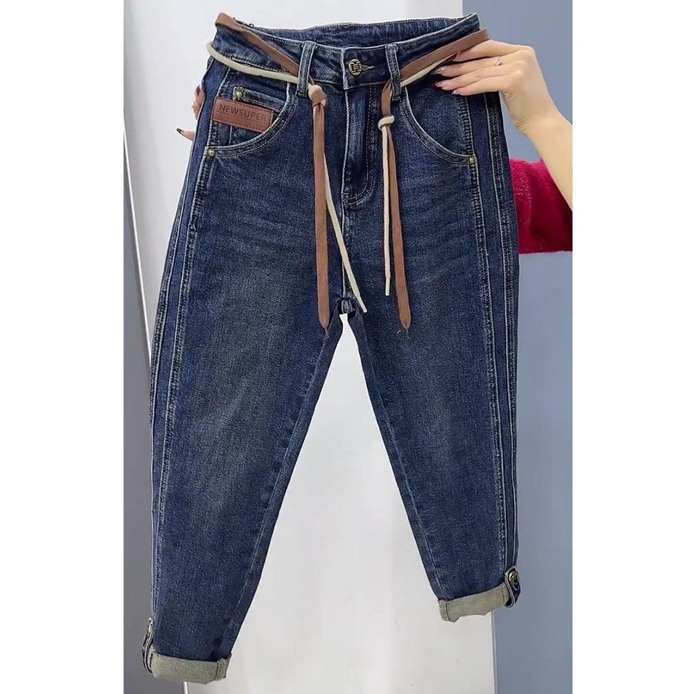 High Waist Harlan Jeans Women's Spring Autumn Large Size Sister Pear Shape Loose Haren Jeans Denim Pants
