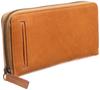 Kanazawaichi 961 Vegetable Leather Round Zip Long Camel Wallet, Unisex,