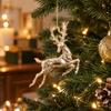 Gold Electroplated Christmas Hanging Ornaments with Snowflake and Designs for Holiday Decor