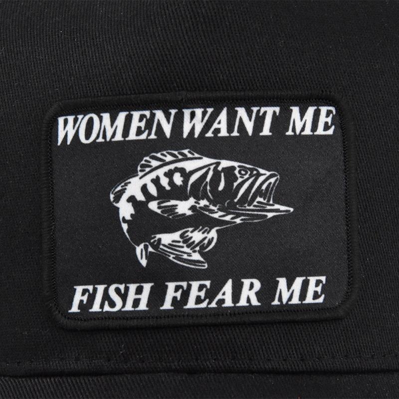 Stretch Ventilated Permeable Air Summer Hat Dad Adjustable Neutral Gender Women Men For Adult Trucker Cap Baseball Washed Me Fear Fish Want Hats