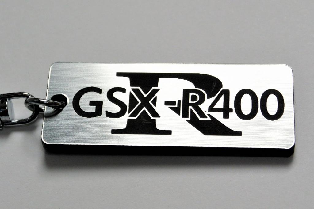 Double Ring Acrylic Original Keychain New Model Muffler Handle Exterior Mirror Custom Parts Accessories A-391-2 GSX-R400 Silver/Black GSX-R400R