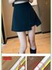 Plus Size Black High Waist Slit Midi Skirt - 2025 Summer A-Line Slimming Irregular Design