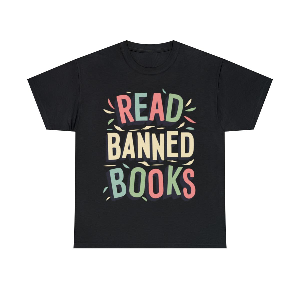 Read Banned Books Graphic Tee Shirt, S-5XL XXL