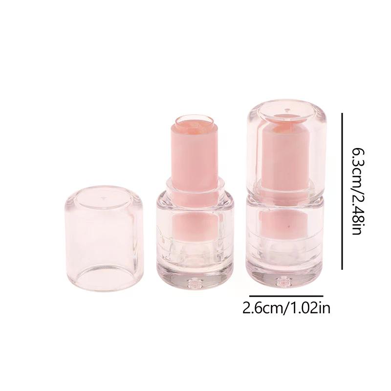 3.5ml Circular Semi Transparent Empty Lip Balm Tubes Lipstick Storage Container Bottle Lip Gloss Travel Makeup Packaging