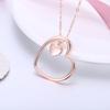 Women Creative Fashion Heart-shaped Pendant Necklace Simple Exquisite Necklace Ornament Great Gift for Mother's Day