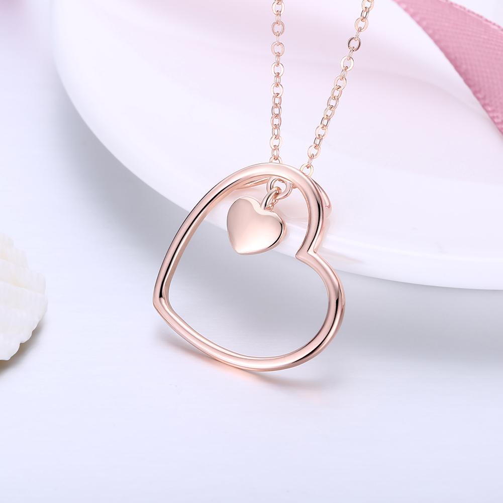 Women Creative Fashion Heart-shaped Pendant Necklace Simple Exquisite Necklace Ornament Great Gift for Mother's Day
