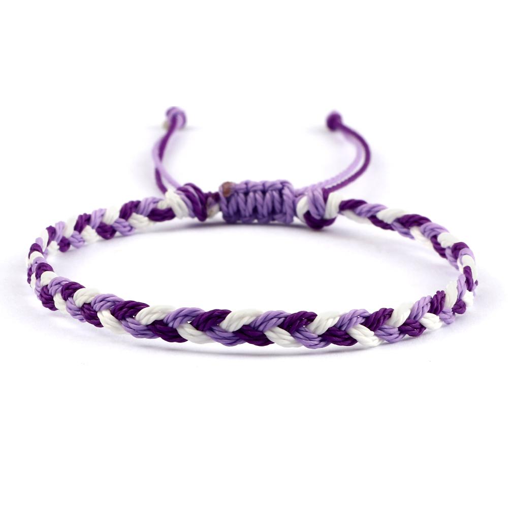 30 Hand-knitted Bracelets & Bangles for Women Men Mulitcolor Wax Line Braided Wristband Yoga Charm Jewelry Gift Adjustable