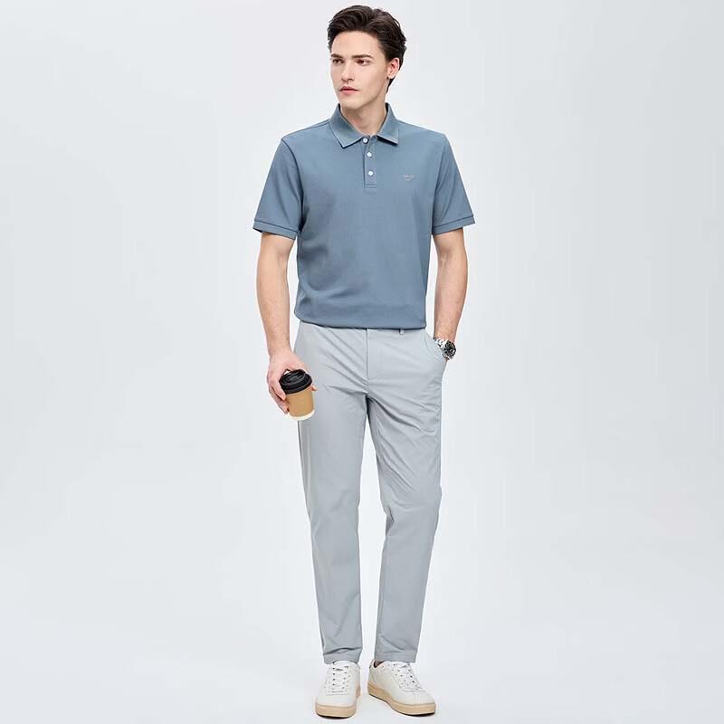SEPTWOLVES Men's High-Cotton Short-Sleeve Polo Shirt
