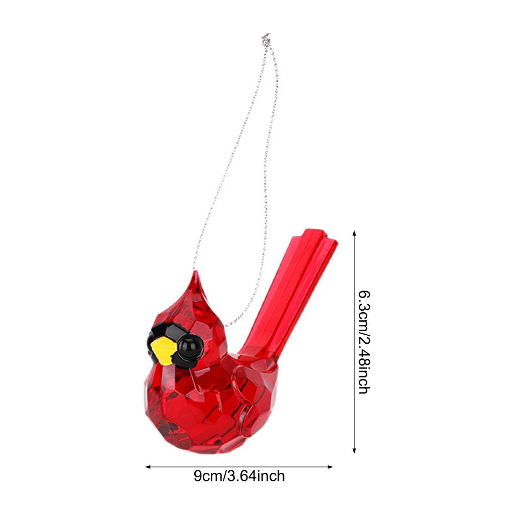 Christmas Red Bird Model Ornaments Christmas Tree Durable Acrylic Hanging Pendant for Wedding Holiday Home Party