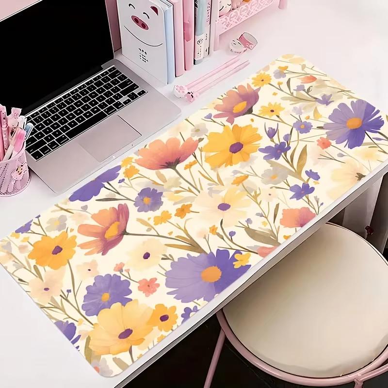 VIKAMA Beautiful Butterfly Mouse Pad Purple Desktop Mat Non-Slip Waterproof Pad Mouse Gaming Pad Desktop Carpet Desk Mat 30X60CM