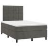 Maison Exclusive - Lattenrost und Matratze, Dunkelgrau, 120x190cm, Samt