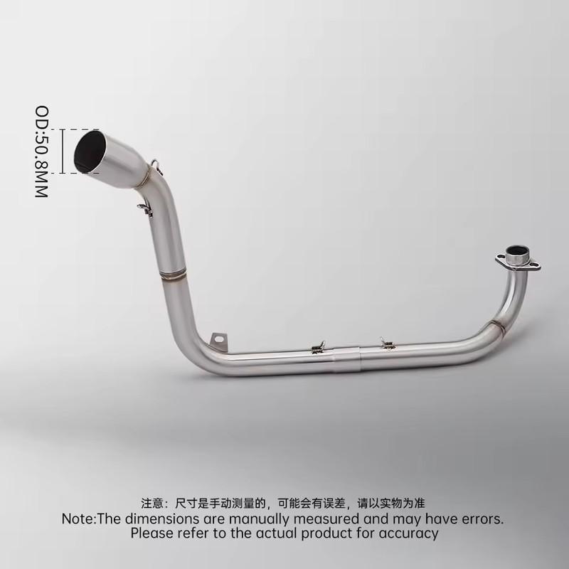 For Honda MSX Grom 125 2013-2024 Grom125 MSX125 MSX 125 Full System Black / Silvery / Carbon Exhaust Tips With Header Link Pipe