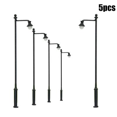 Lampenlichter Poststraße 1:87 3,54 Zoll 5 Stück LED warmweiß 90 mm AC/DC