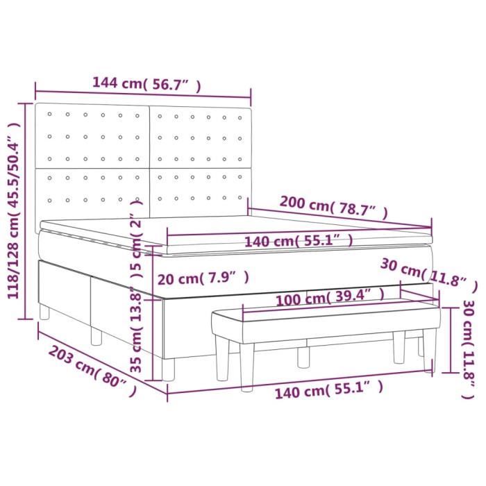 3138090 vidaXL Divan Bed with Mattress Pink 140x200 Cm Velvet