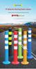 Reflective PU Anti-Collision Bollard: Traffic Intersection Marker, Elastic Lane Divider, Rubber Isolation Post, Road Barrier.