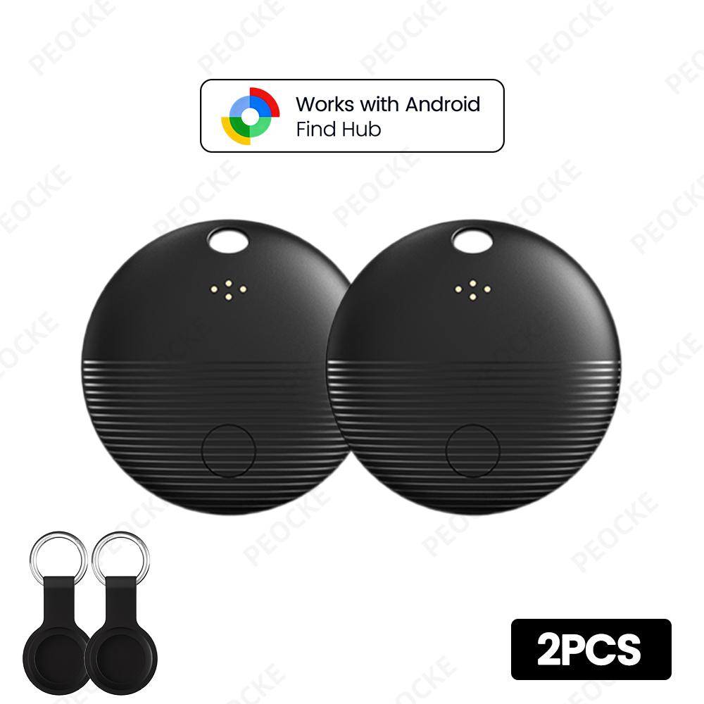 1/2/4PCS Google Find My Supported Android GPS Tracker,Works with Google Find Hub Device,Anti-Lost Locator for Key Bag Wallet Car