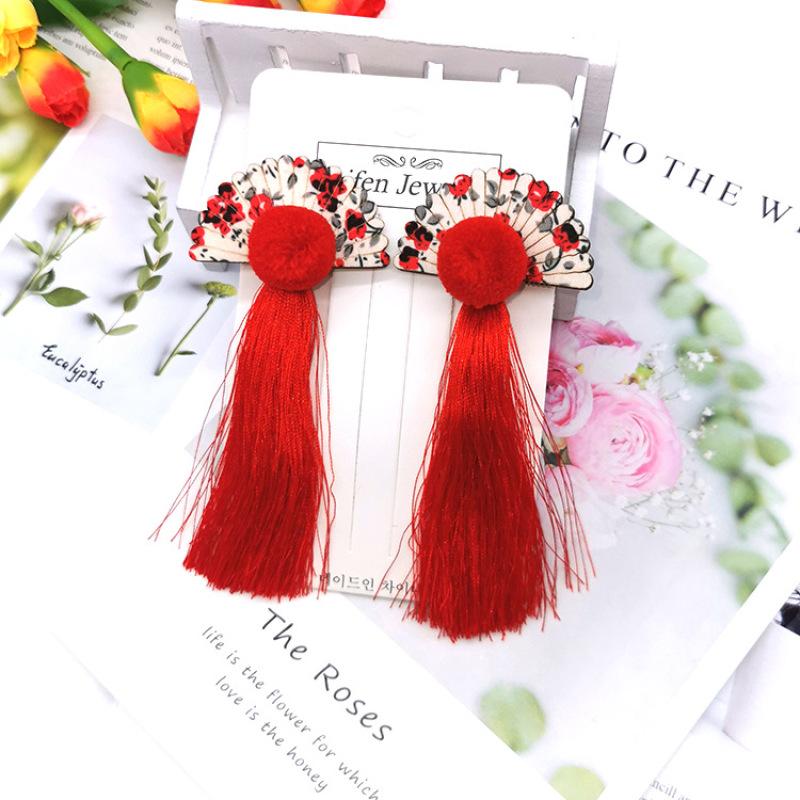 Antyczna zawieszka z frędzlami, spinka do włosów, akcesoria dziewczęce