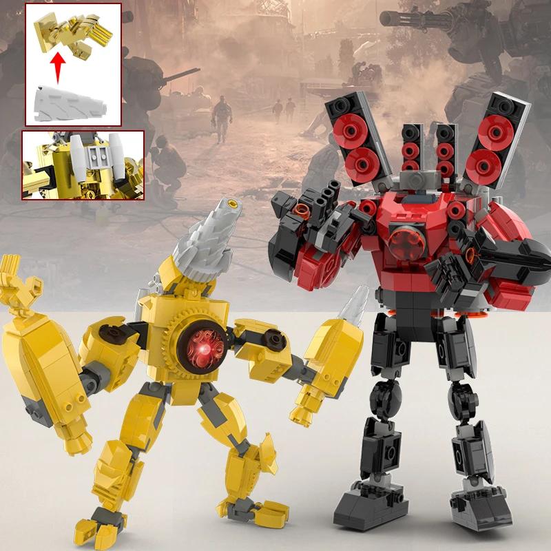 New Skibidi Toileted Titan Clock King 2.0 Building Blocks TVman Speakerman Model Toys for Kid Boys Ideas Gifts Xmas Halloween