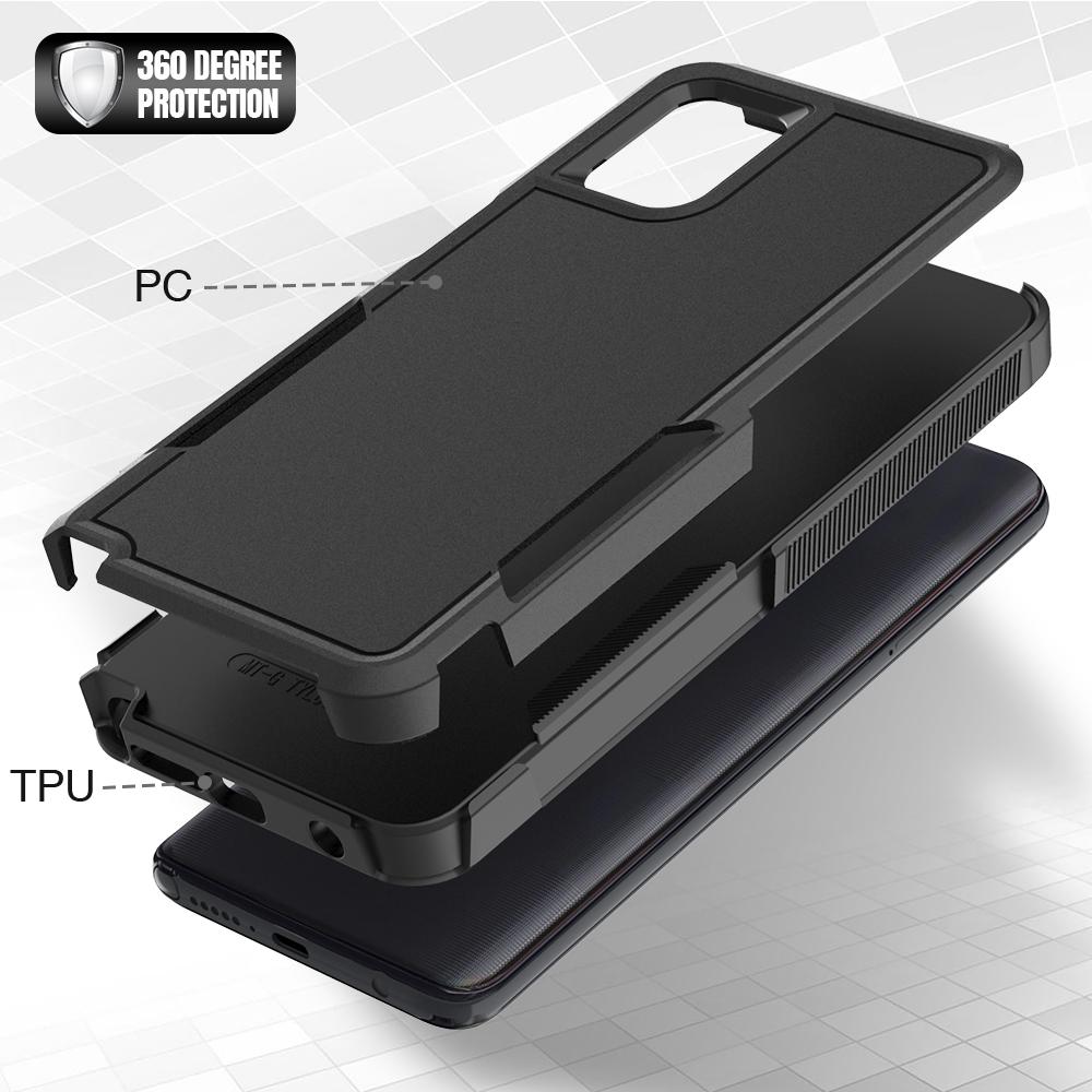 Wytrzymałe etui TPU/PC odporne na wstrząsy do Motorola Moto G Stylus 2021 2022 2023 2024 2025 5G Pokrowiec na telefon Hybrydowa obudowa pancerna 2W1 Ochrona dwuwarstwowa Funda
