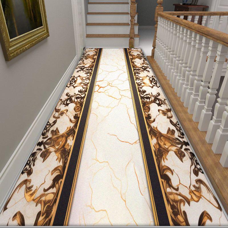 Modern Senior Home Corridor Decoration Carpet Lint-free Large Size Hall Long Rug Soft Hotel Hallway Non-slip Mat Easy Cleaning