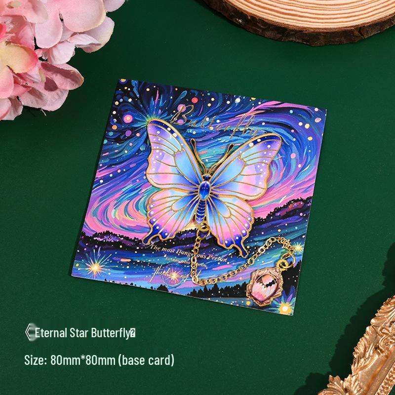 Retro Butterfly Metal Bookmark - Exquisite Chinese-Style Gift for Teachers