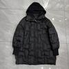 Womens Hooded Mid-Length Down Jacket With Duck Fill Warm Winter Coat Street Style