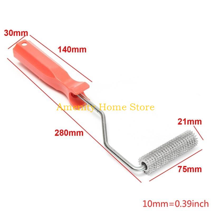 F26C 75x21mm Laminating Bubble Roller Aluminum Alloy Fiberglass Paddle Roller Bubble Roller Tool Comfortable Handling Tool