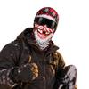 Hombre Viejo Esquía, Divertido Realista 3D Estampado Completo Cara Completa Invierno Cortavientos Sombrero, Gafas de Sol No Incluidas