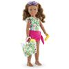 Poupée mannequin melody à la plage - corolle girls - 28 cm - senteur vanille - 5 accessoires