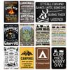 1pc, Camping Metal Sign Campground Sign For Outdoor Porch Patio Home Kitchen Garden Bar Poster Retro Decor Art 8X12 Inch