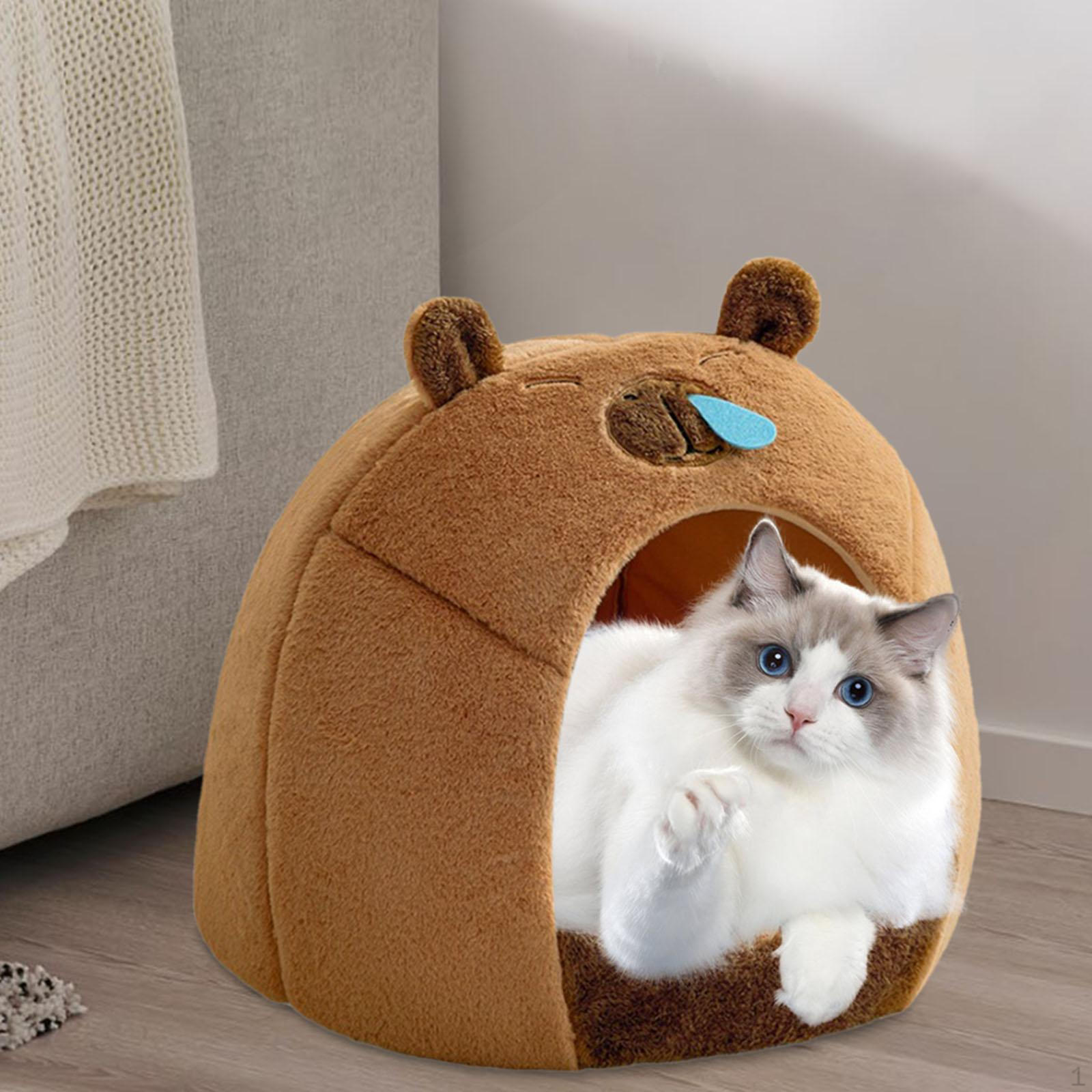 

Закрытое гнездо для кошек, собачья будка Kapibala Design со съемным основанием L