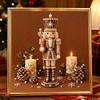 DIY Framed Pearl Painting Kit with Nutcracker Soldier 5D Sparkling Bead Art Canvas Ready to Display Home Decor Christmas Gift Idea