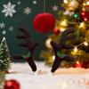 Enfeite de Renas de Natal para Carro com Luzes LED Traje de Galhadas para Exterior de Automóvel Decoração de Carro de Alce de Veludo Polar de Natal