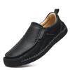 Scarpe casual da uomo in crosta di pelle fatte a mano, comode e traspiranti, mocassini da uomo, scarpe basse da lavoro, scarpe da guida