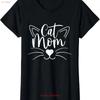 Cute Cat Mom Black T Shirt Vintage Versatile Comfortable Slightly Unisex Homme Casual Graphic Stretched