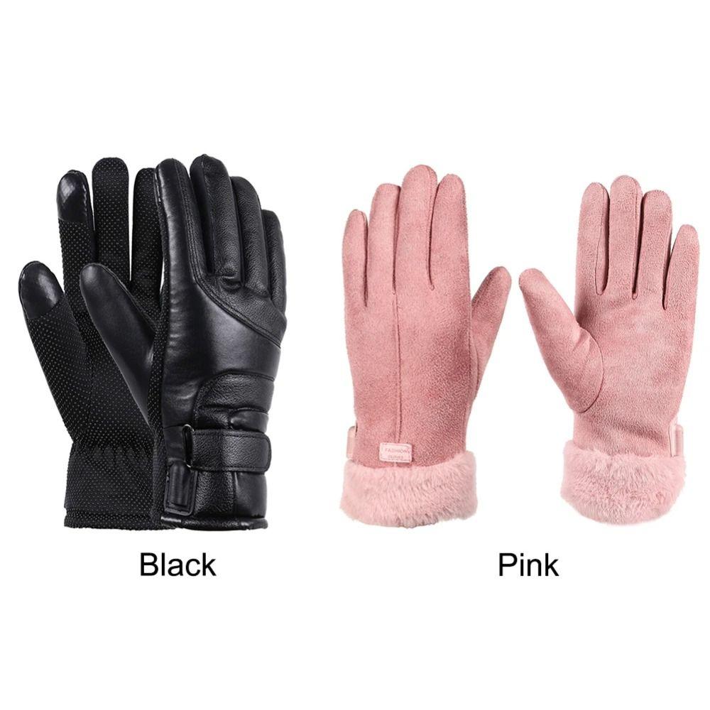 USB Heated Gloves Full Finger Electric Heated Gloves Heating Thermal Mitten  Riding