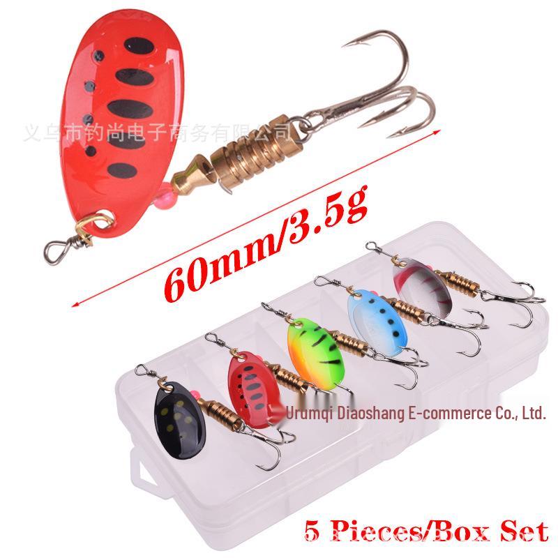 Rotating Hand-Cranked Sequin Blade Spinner Lure Set