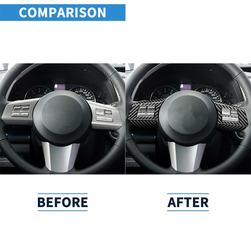 For Subaru Legacy 2010-2014 Real Carbon Fiber Car Button Switch Panel Cover Trim Sticker Car Interior Accessories