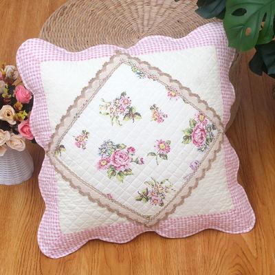 Neuer ländlicher Baumwollstoff Kissenbezug Sofa für Büro Nickerchen Lendenstütze Patchwork Kissenbezug