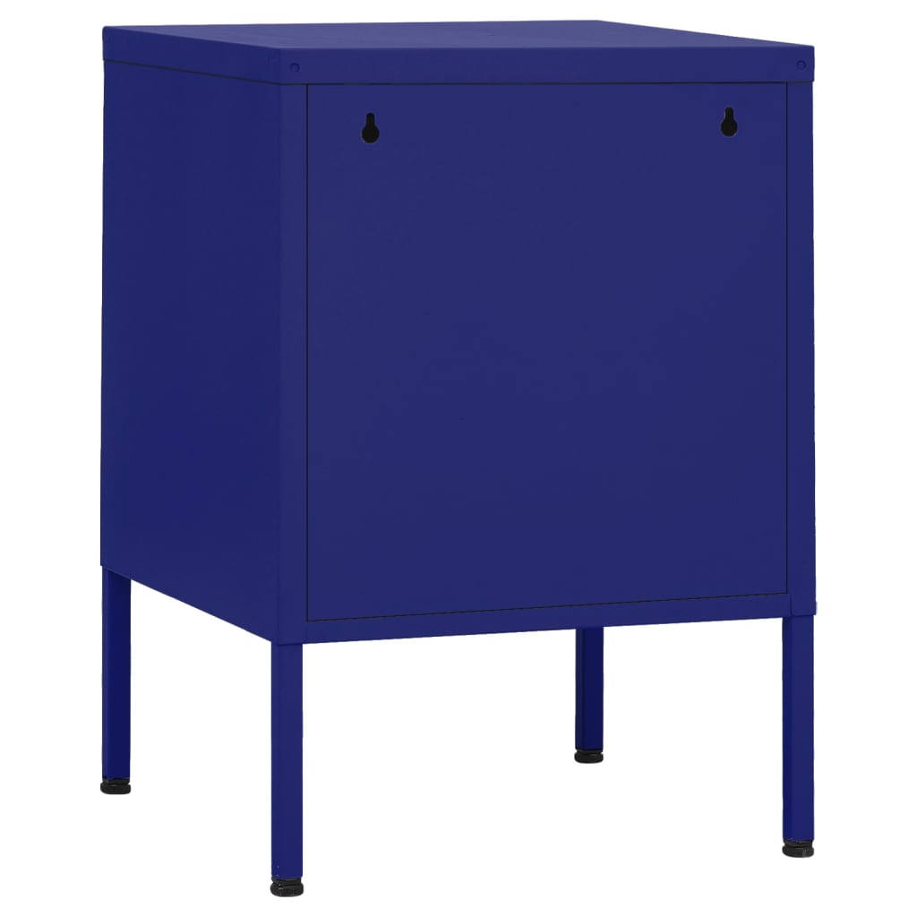 Nightstands (2 pcs) Navy Blue 35 x 35 x 51 cm Steel