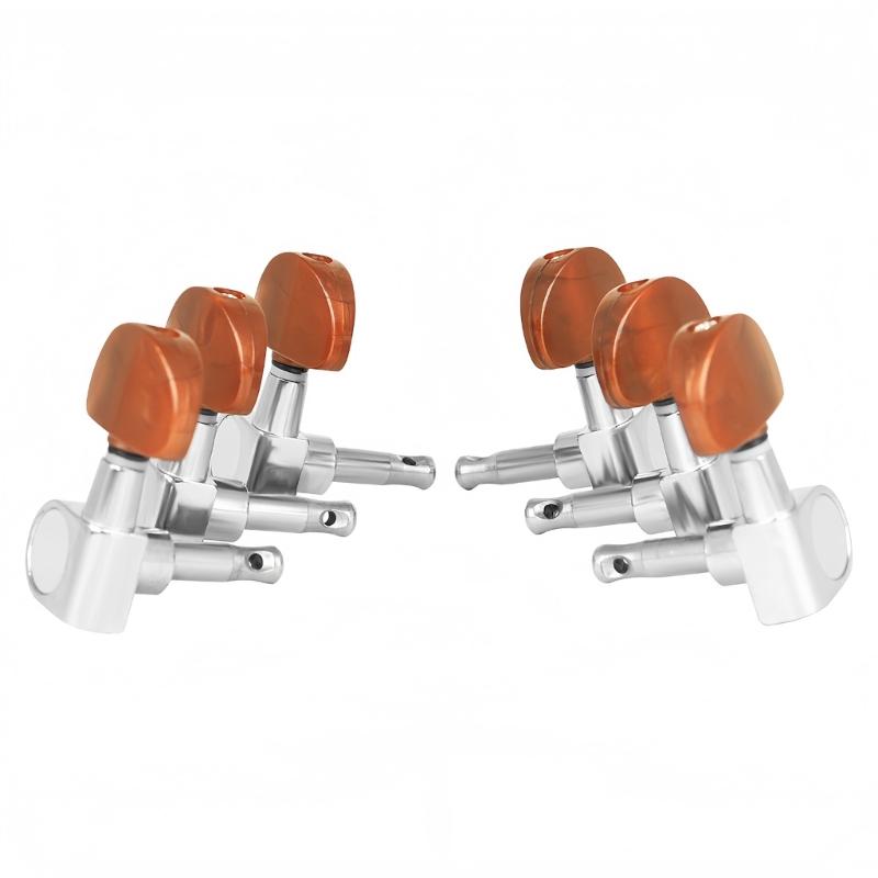 Fully Enclosed Guitar Tuning Pegs with Precisions Gear System for Electric and Acoustic Guitars Dustproof Design