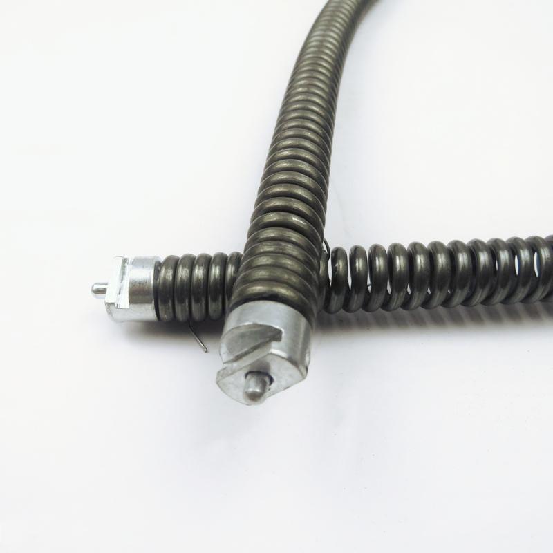 1M Long 16mm Diameter Kitchen Toilet Drain Cleaning Brush Sewer Dredger Pipe Dredging Spring with Connector for Home Plumbing
