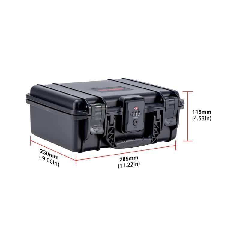 For DJI Osmo Pocket 4P STARTRC TSA Combination Lock Waterproof Dual-layer Suitcase Storage Box (Black)
