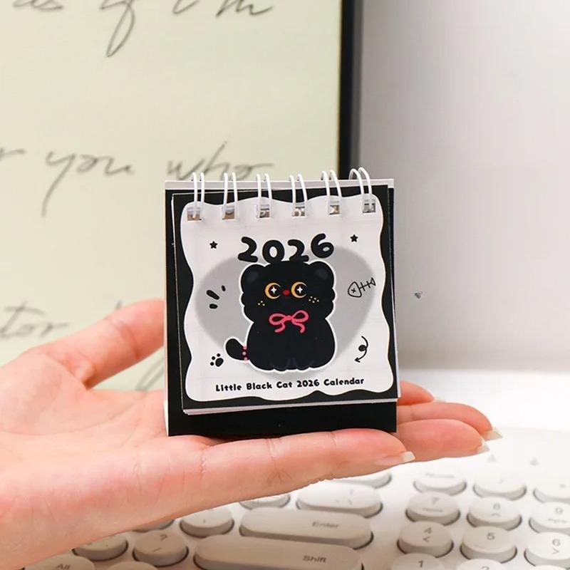 2026 Kalender Kapibara Cartoon Tischkalender Niedlicher Mini-Kalender Studentenbüro Desktop-Kalender
