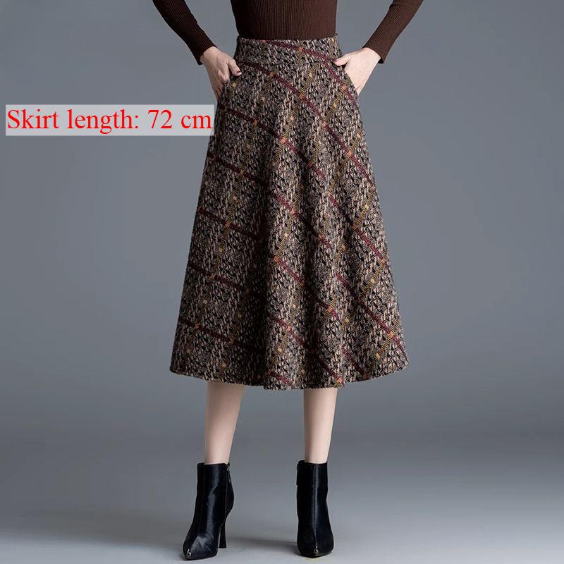 Plaid Midi Skirt - Women`s New
