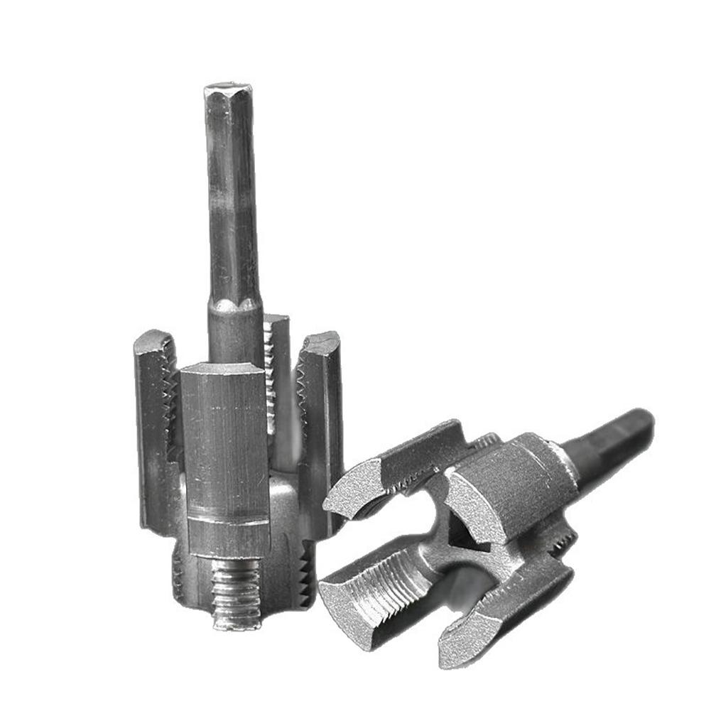 Pipe Threading Tool - Dual-Size (1/2''-3/4'') Internal/External Thread Cutter for PPR/PVC Pipes, Manganese Steel Detachable Die