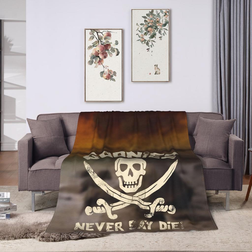 The Goonies Never Say Die  Blankets  Picnic Flannel Throw Blanket For Couch Bed Warm Soft Custom Quality Bedspread Gift